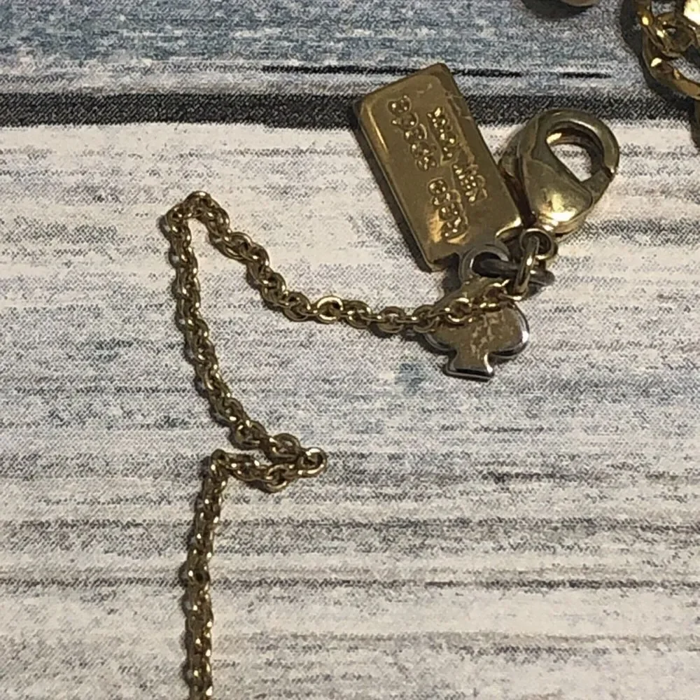 Kate Spade Mini Bow Necklace Twist Gold Tone 18